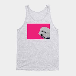 Finn the Bichon Frise Hot Pink Tank Top